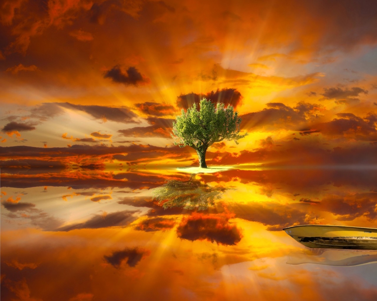 Amazing Tree Landscape for 1280 x 1024 resolution