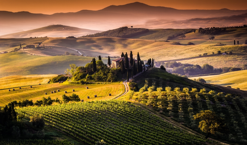 Amazing Tuscany View for 1024 x 600 widescreen resolution
