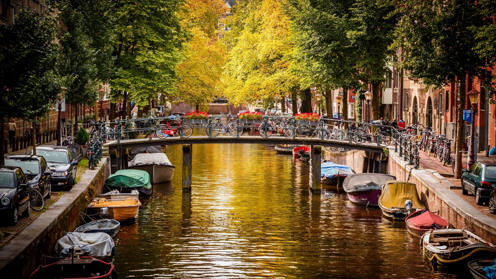 Amsterdam Canal for 1600 x 900 HDTV resolution