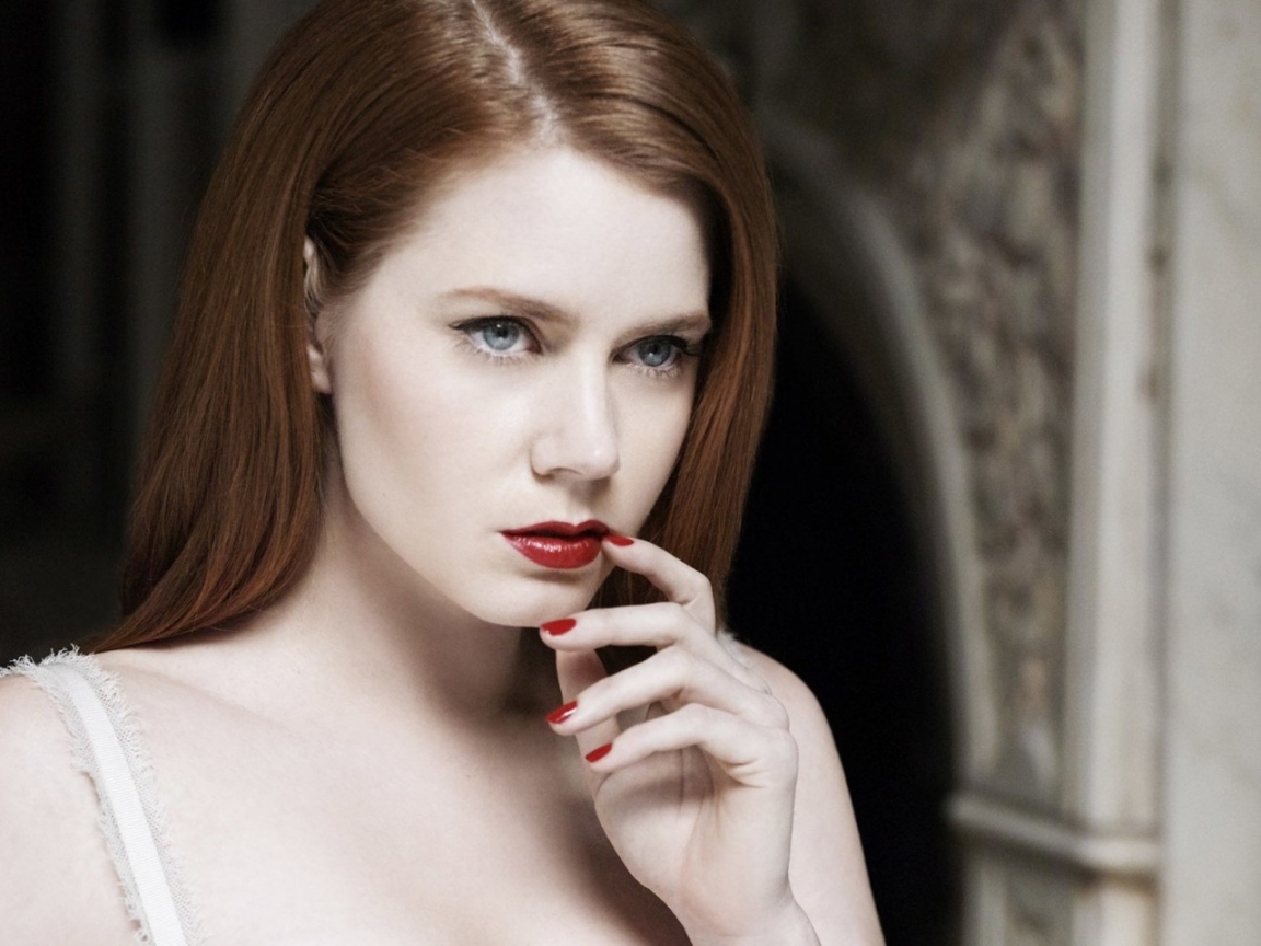 Amy Adams Red Lips for 1152 x 864 resolution