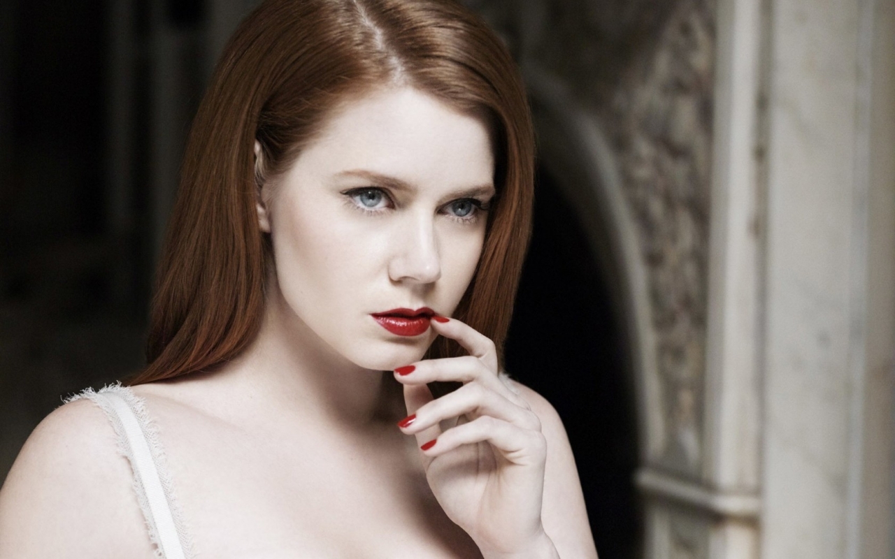 Amy Adams Red Lips for 1280 x 800 widescreen resolution