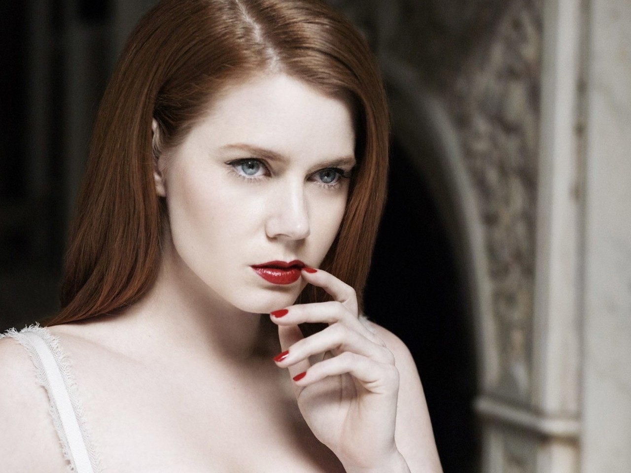 Amy Adams Red Lips for 1280 x 960 resolution