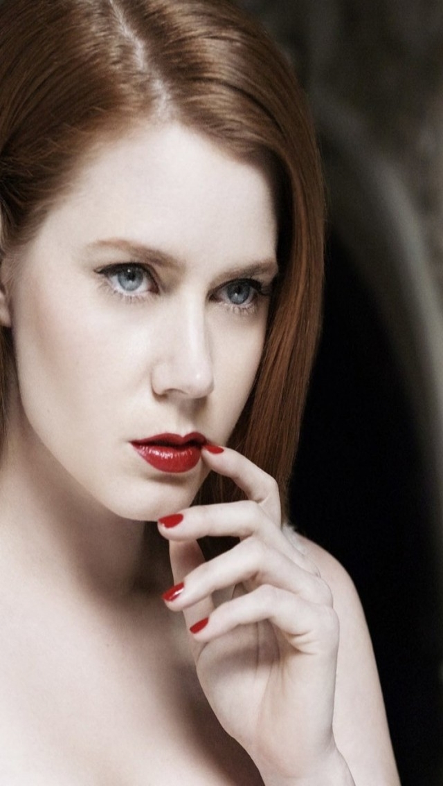 Amy Adams Red Lips for 640 x 1136 iPhone 5 resolution