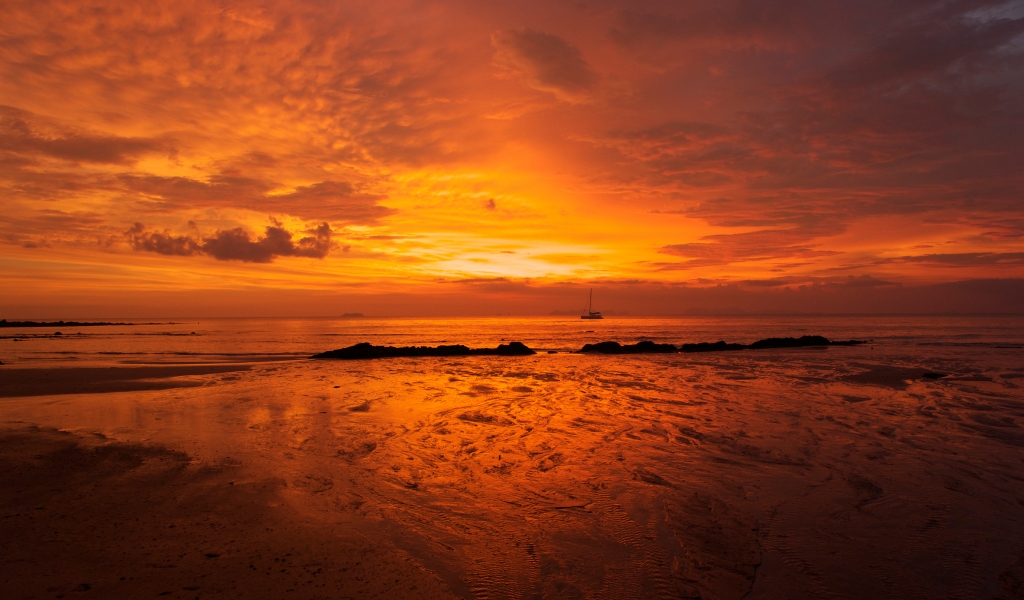Andaman Sunset for 1024 x 600 widescreen resolution