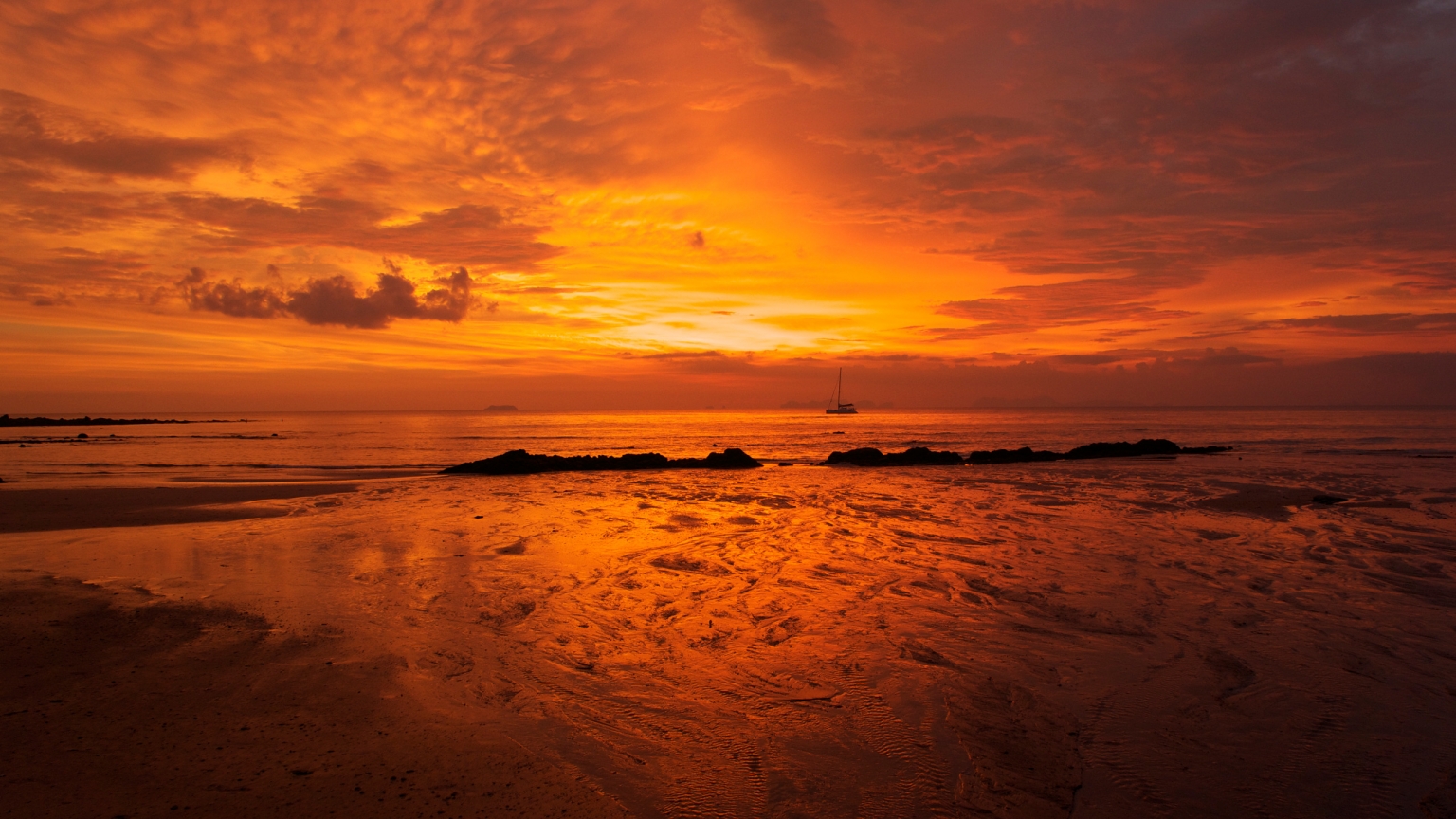 Andaman Sunset for 1536 x 864 HDTV resolution