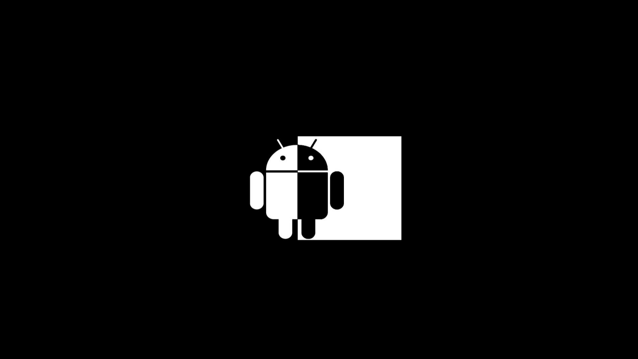 Android Black and White for 1280 x 720 HDTV 720p resolution