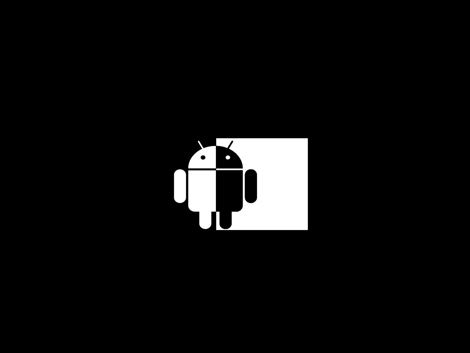 Android Black and White for 1600 x 1200 resolution