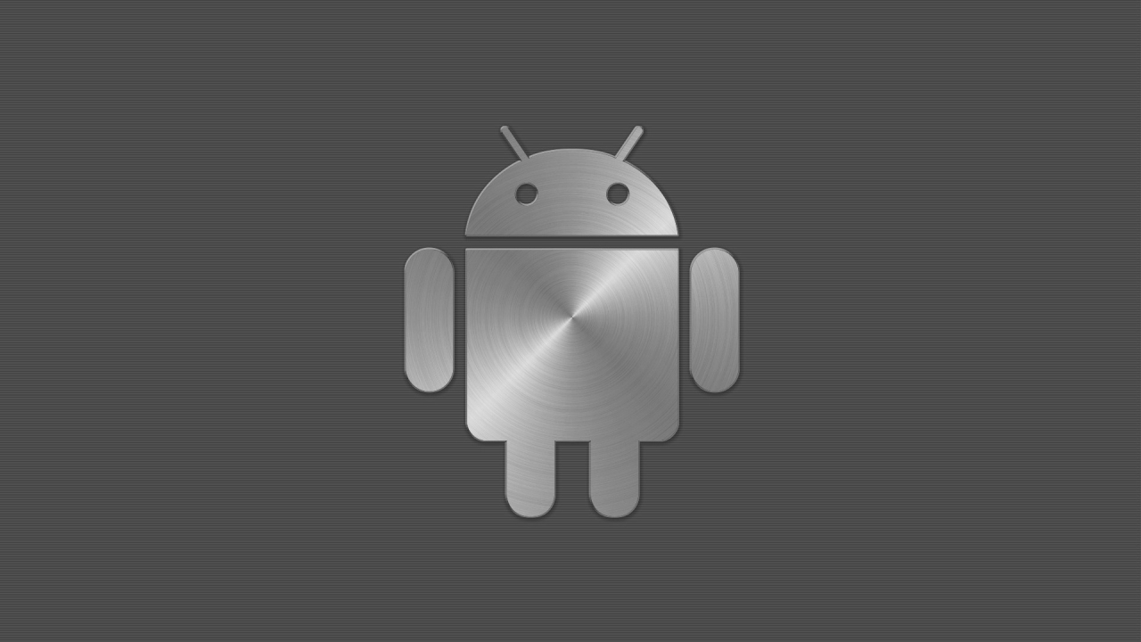 Android Metal Logo for 1280 x 720 HDTV 720p resolution