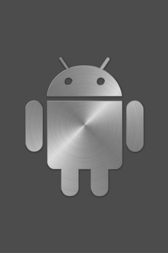 Android Metal Logo for 640 x 960 iPhone 4 resolution