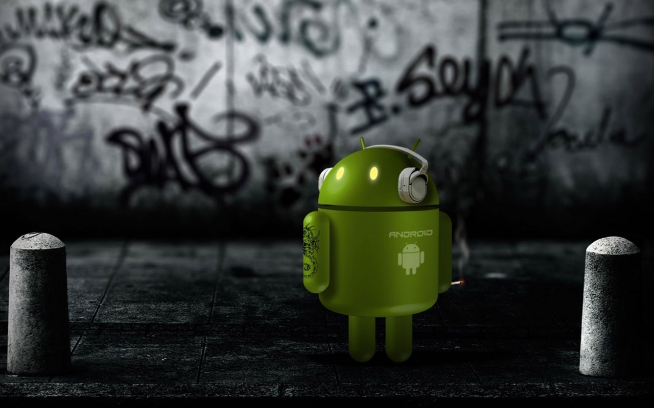 Android Robot for 1280 x 800 widescreen resolution