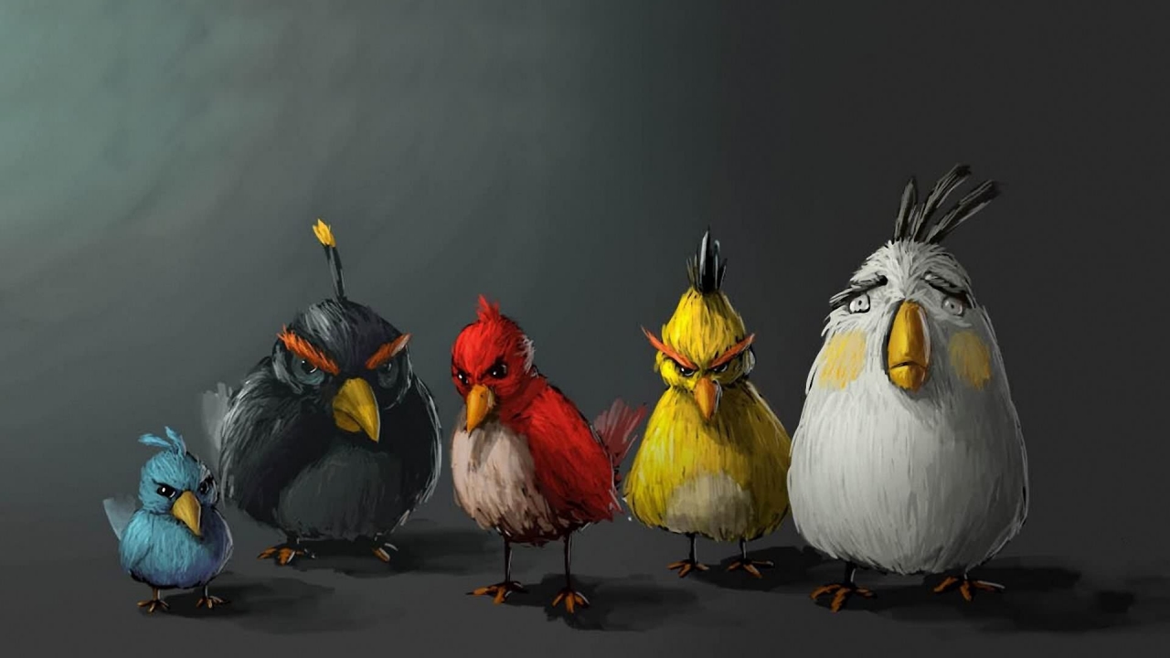 Angry Birds Drawing for 1280 x 720 HDTV 720p resolution