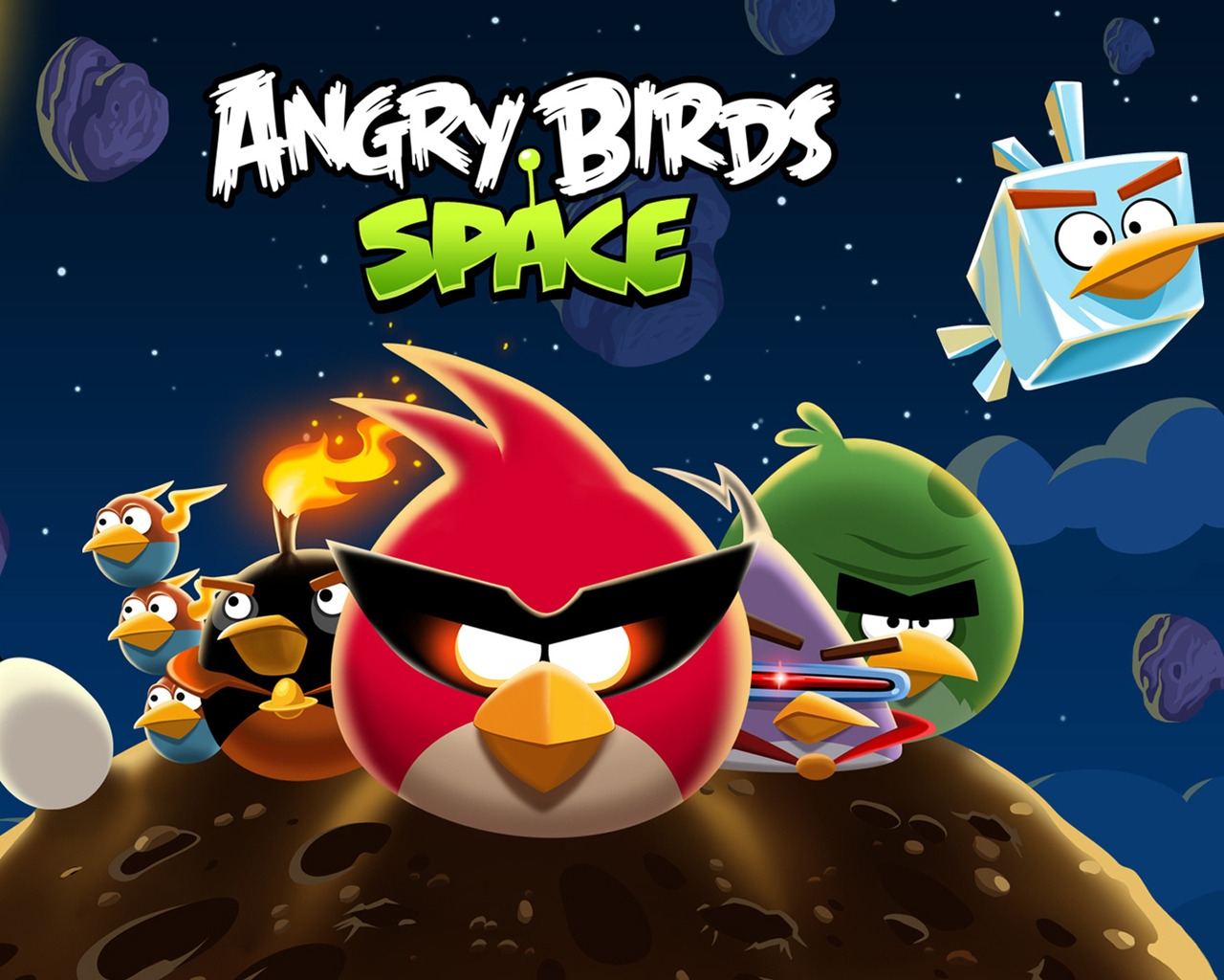 Angry Birds Space All for 1280 x 1024 resolution