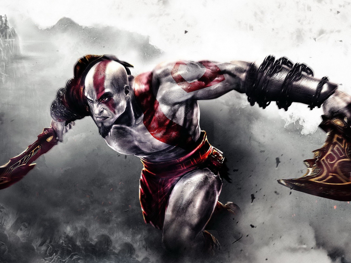 Angry Kratos for 1152 x 864 resolution