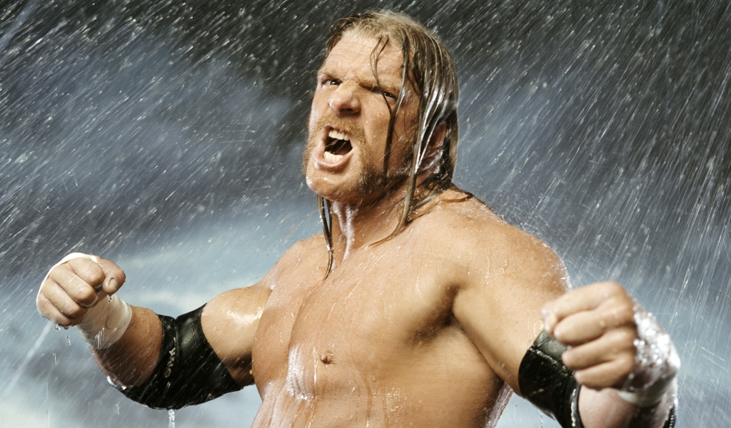Angry Triple H for 1024 x 600 widescreen resolution