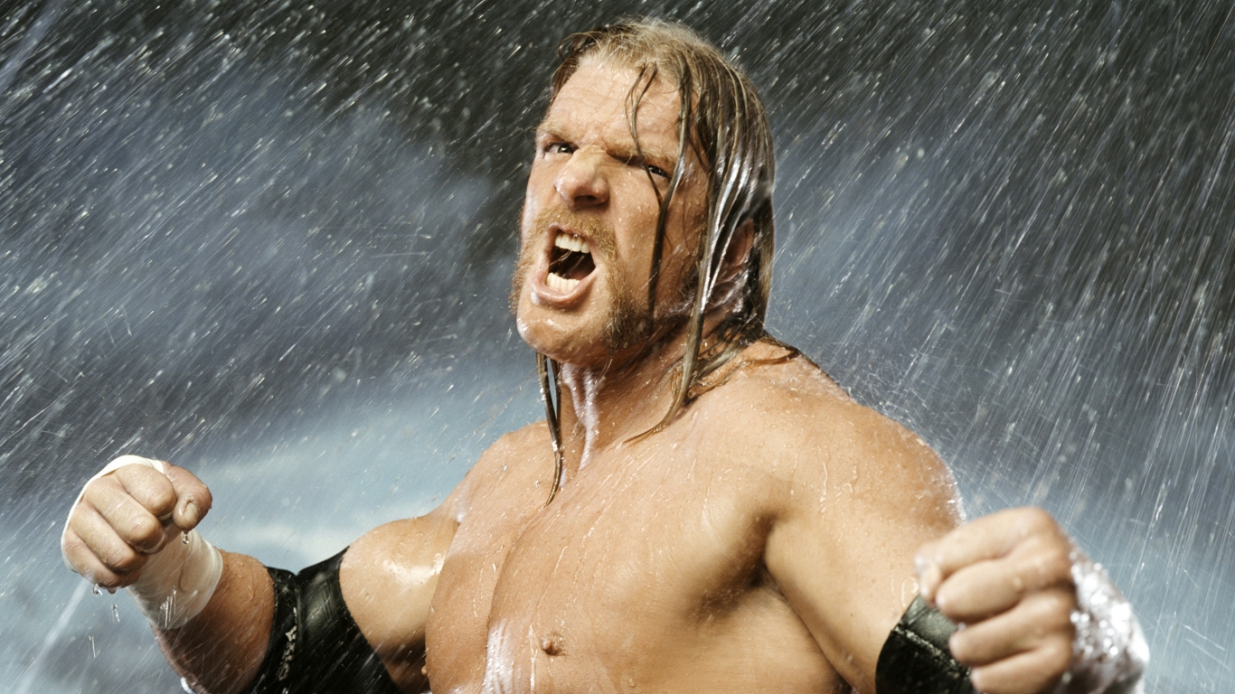 Angry Triple H for 1366 x 768 HDTV resolution