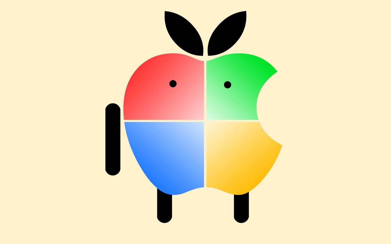 Apple Android Mascot for 1280 x 800 widescreen resolution