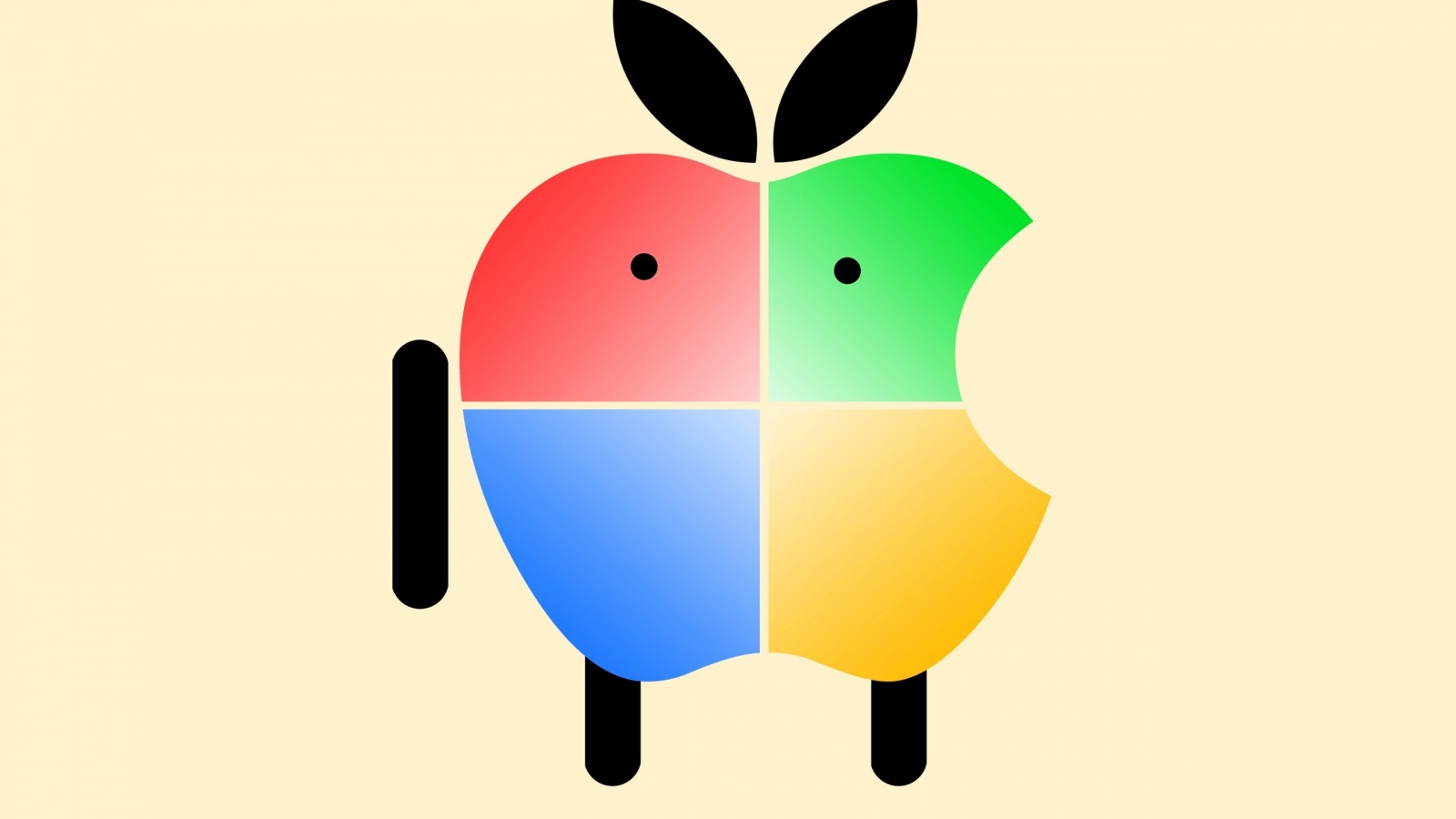 Apple Android Mascot for 1600 x 900 HDTV resolution