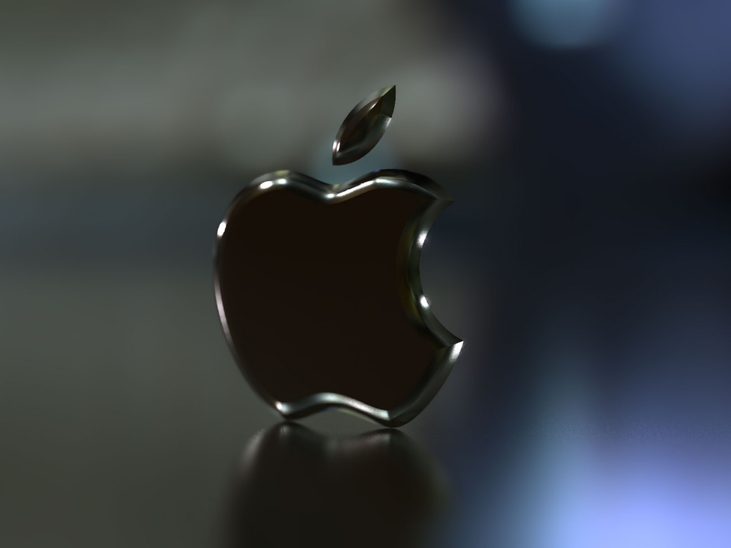 Apple Black Logo for 1024 x 768 resolution