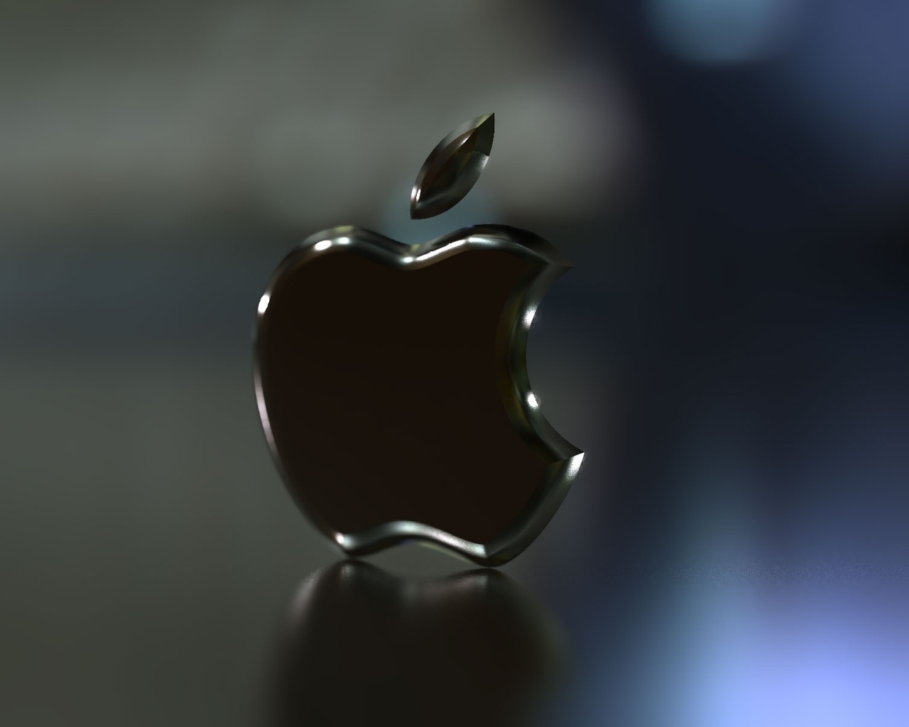 Apple Black Logo for 1280 x 1024 resolution