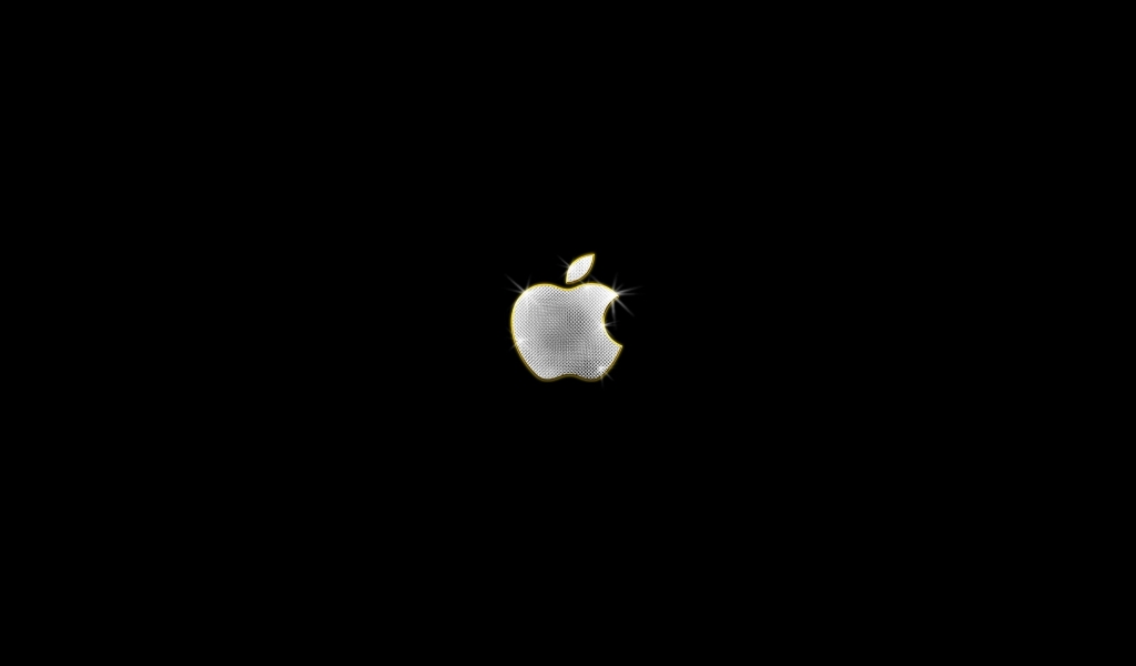 Apple Bling for 1024 x 600 widescreen resolution