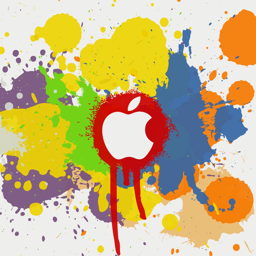 Apple Color Splash Effect for 1024 x 1024 iPad resolution