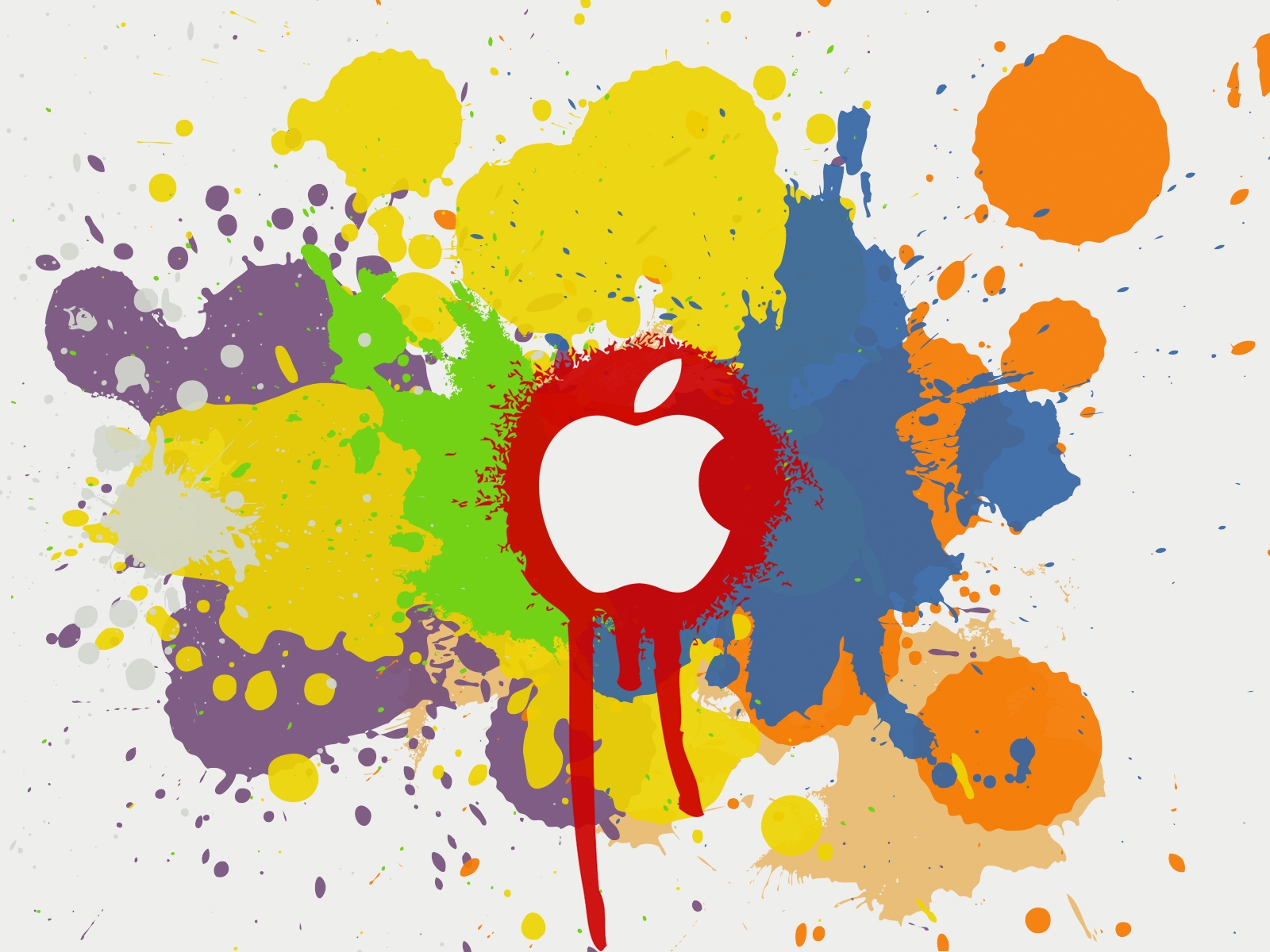 Apple Color Splash Effect for 1600 x 1200 resolution