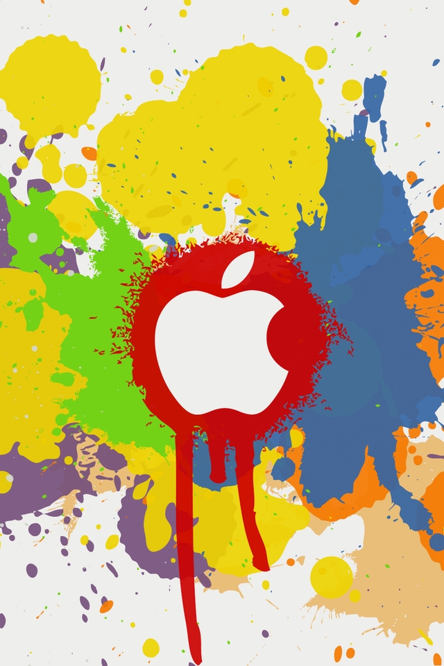Apple Color Splash Effect for 640 x 960 iPhone 4 resolution