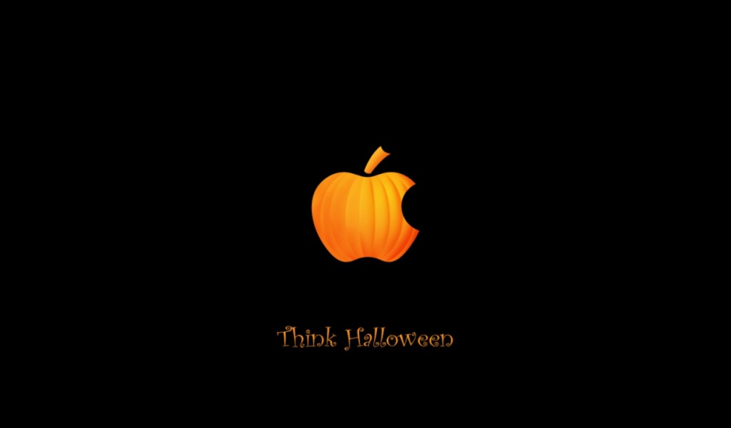Apple Halloween for 1024 x 600 widescreen resolution