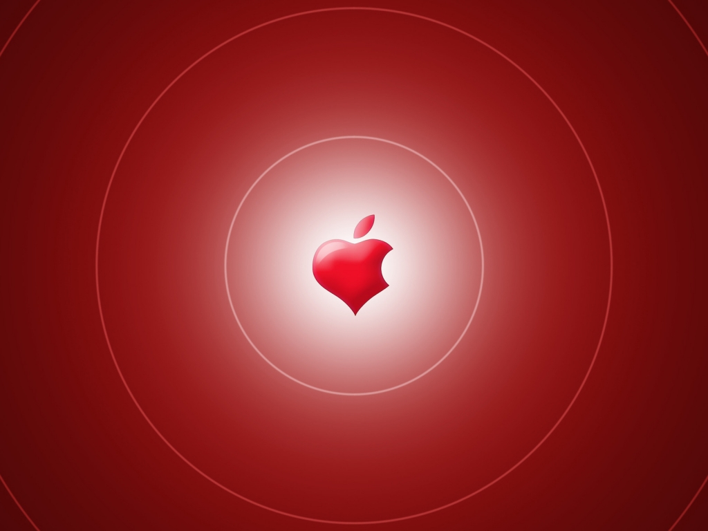 Apple Heart for 1024 x 768 resolution