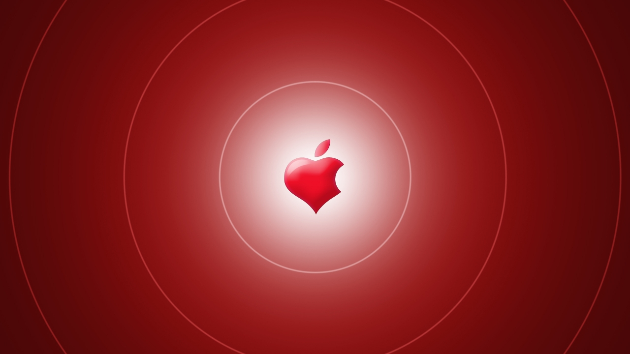 Apple Heart for 1280 x 720 HDTV 720p resolution
