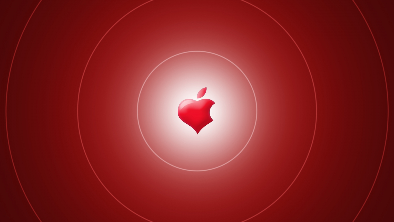 Apple Heart for 1536 x 864 HDTV resolution