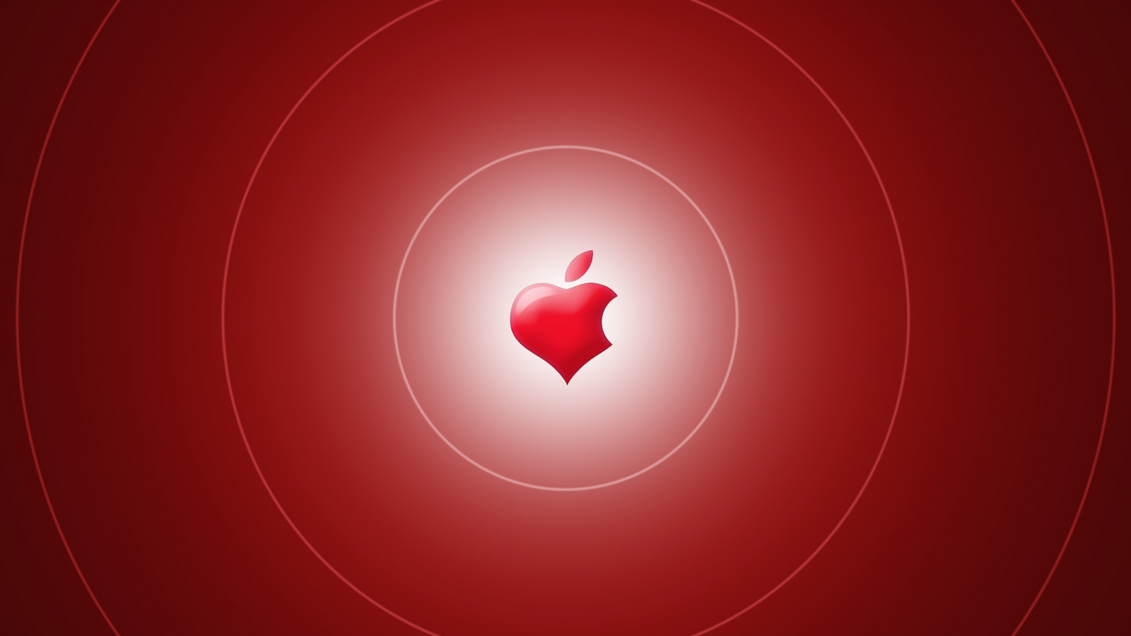 Apple Heart for 1600 x 900 HDTV resolution