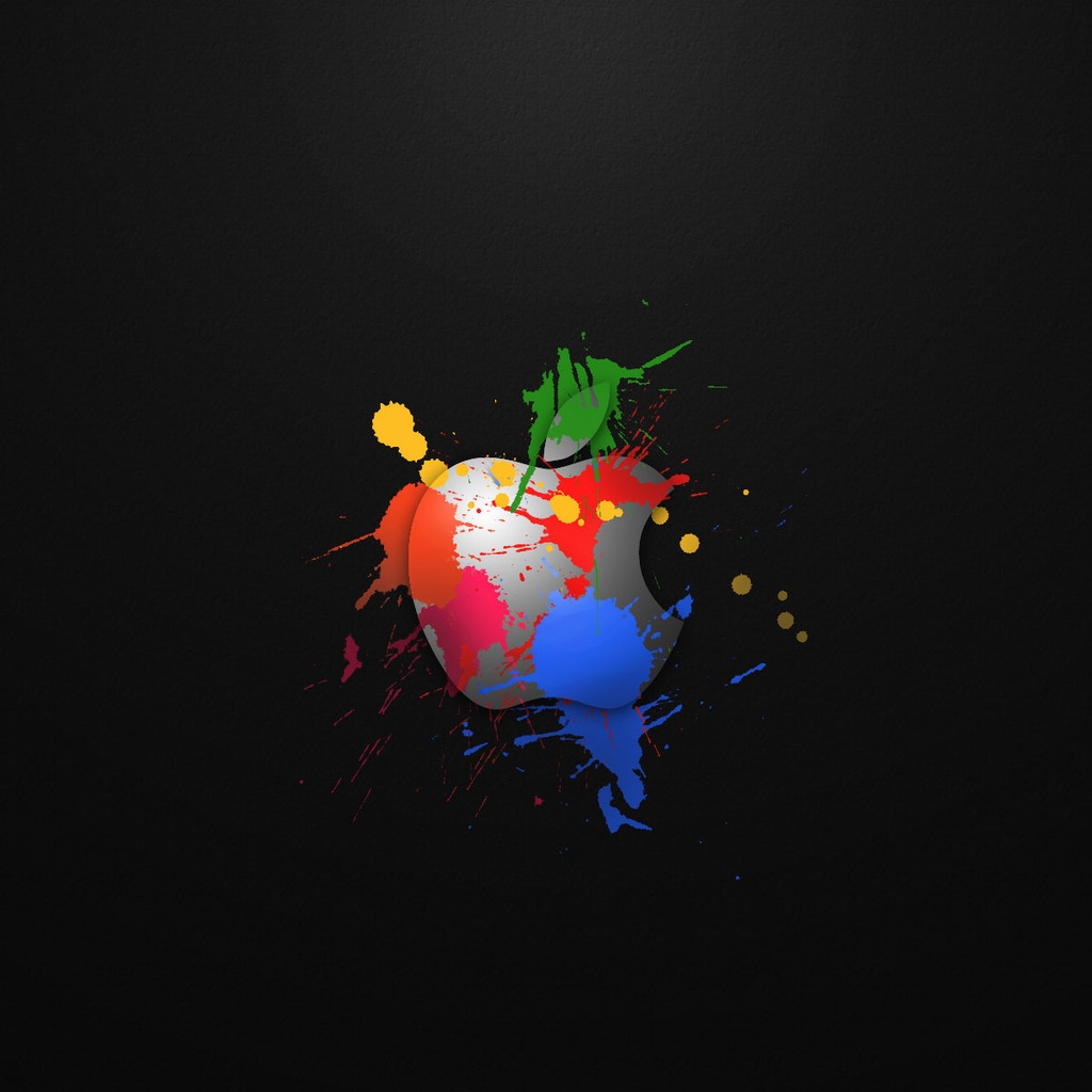Apple in Colours for 1024 x 1024 iPad resolution