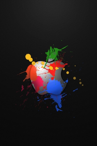 Apple in Colours for 320 x 480 iPhone resolution