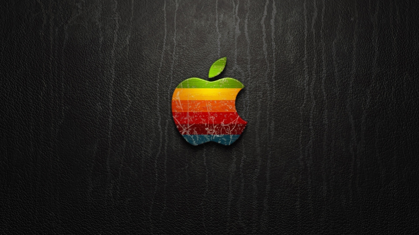 Apple Leather for 1366 x 768 HDTV resolution