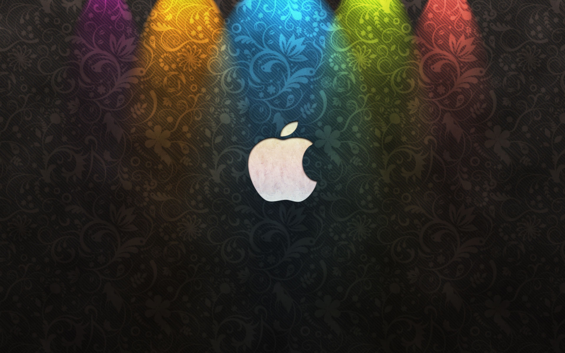 Apple Logo and Flower Background for 1920 x 1200 widescreen resolution