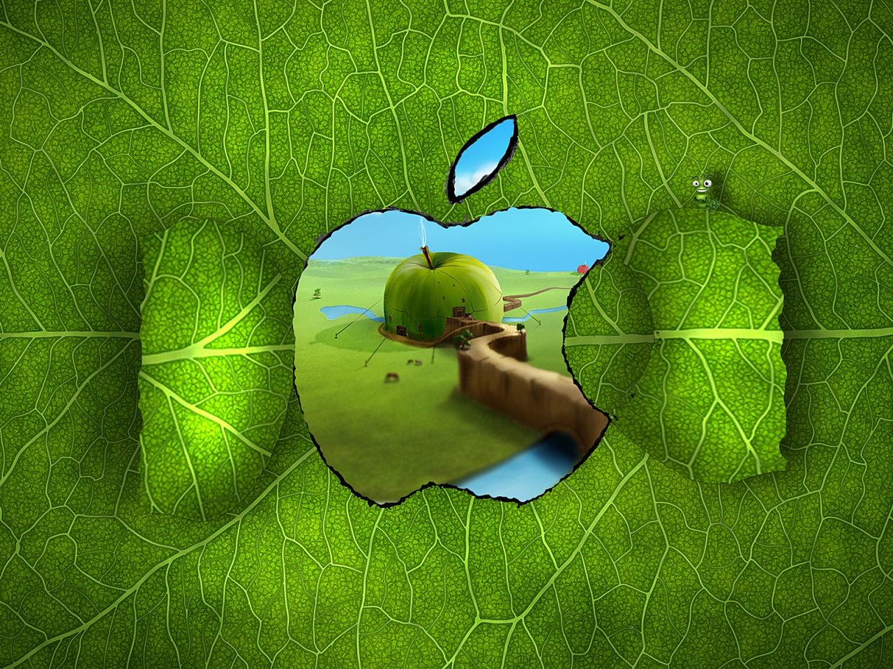 Apple Logo Window for 1280 x 960 resolution
