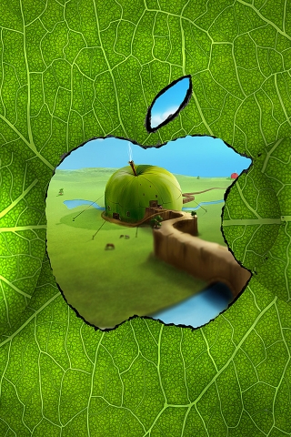 Apple Logo Window for 320 x 480 iPhone resolution