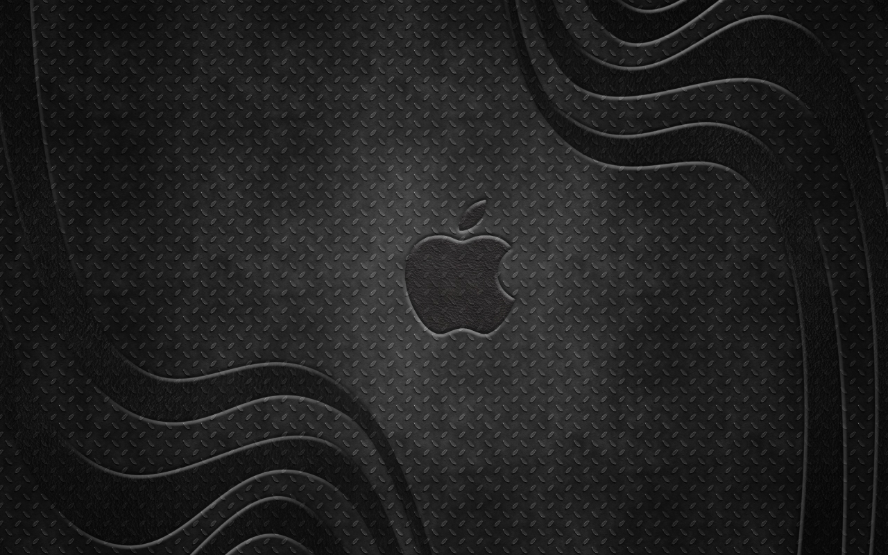 Apple Metal Logo for 1280 x 800 widescreen resolution