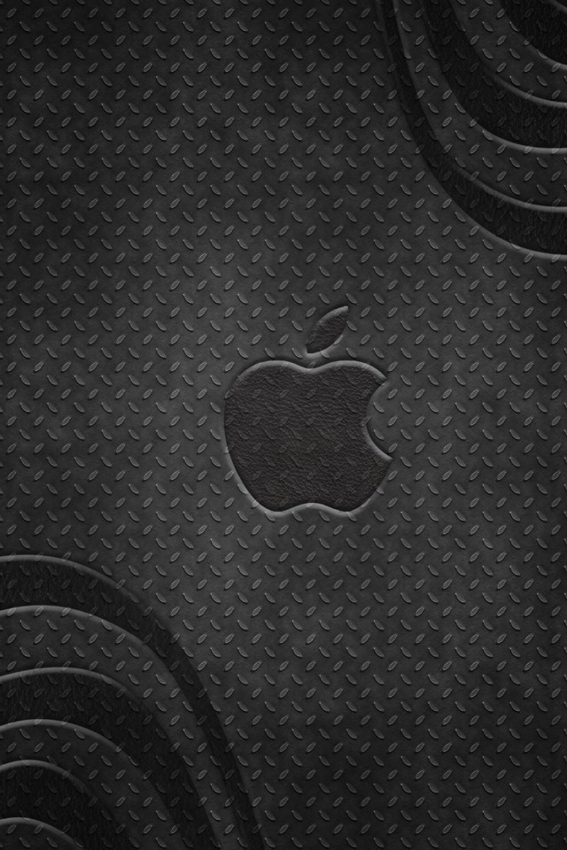 Apple Metal Logo for 640 x 960 iPhone 4 resolution