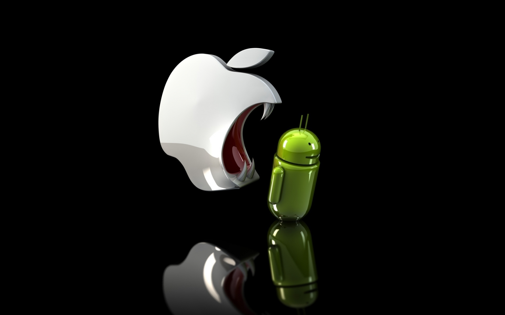 Apple Ready To Eat Android for 1680 x 1050 widescreen resolution