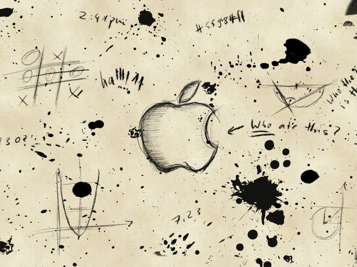Apple Sketch for 1152 x 864 resolution