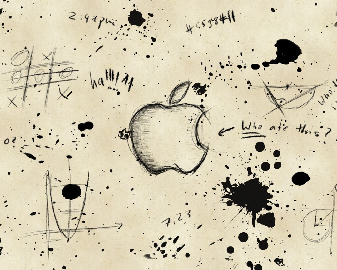 Apple Sketch for 1280 x 1024 resolution