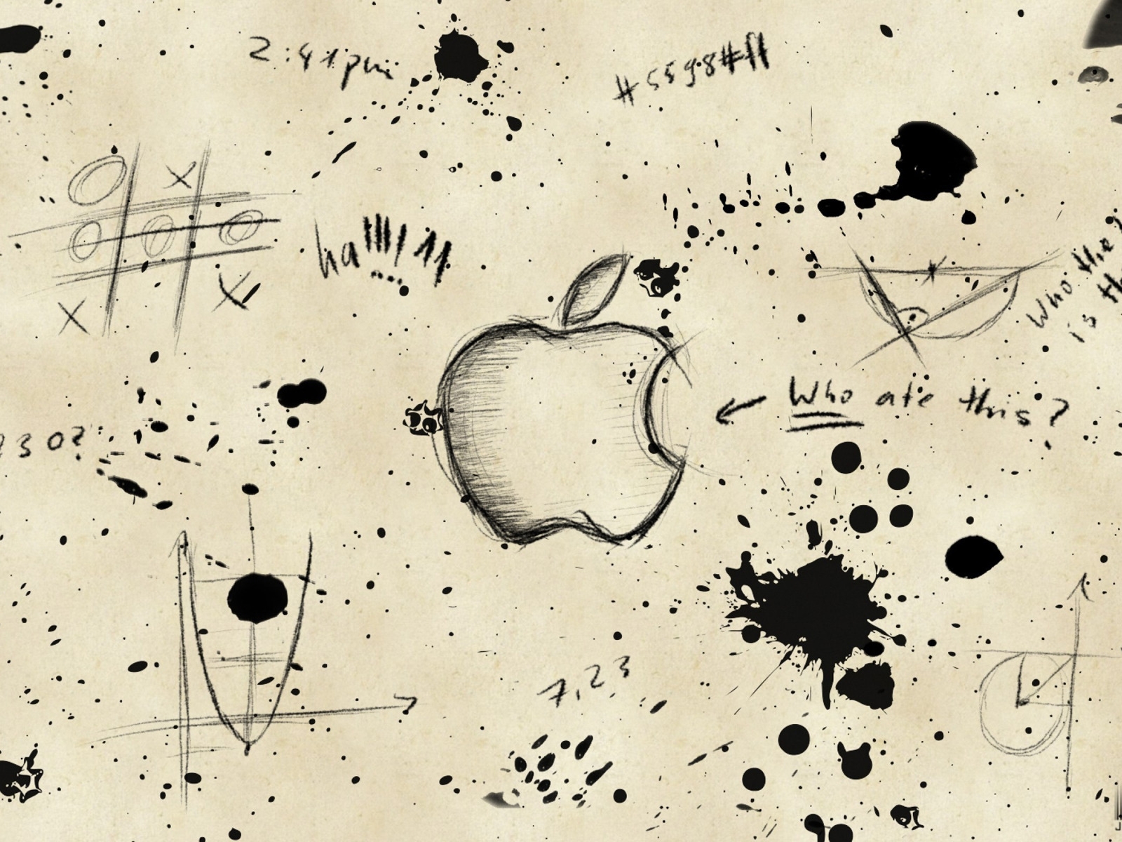 Apple Sketch for 1600 x 1200 resolution