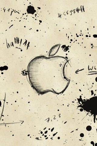 Apple Sketch for 320 x 480 iPhone resolution