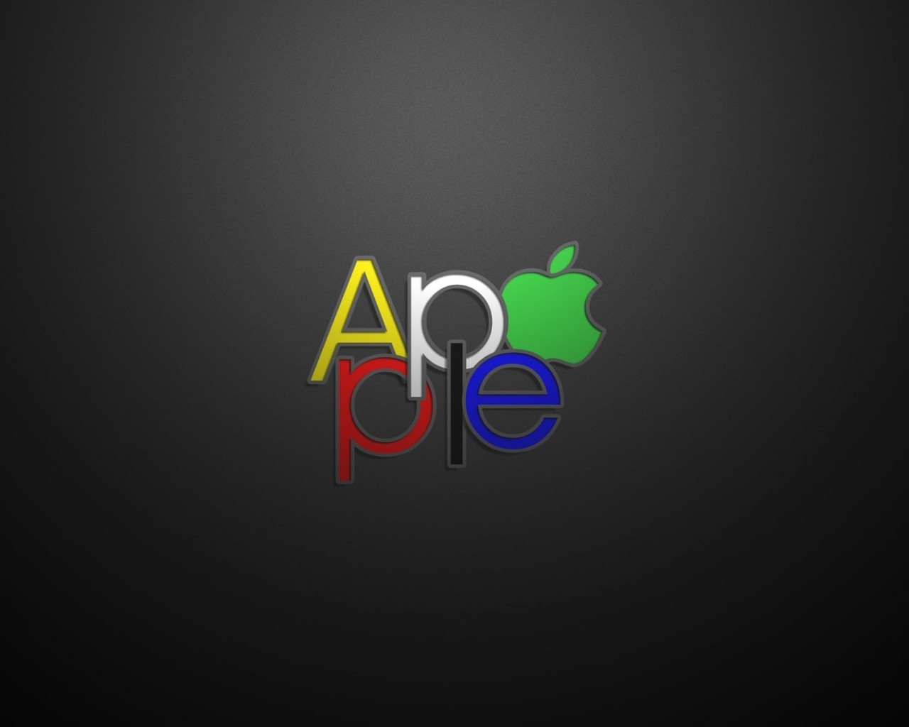 Apple Text Logo for 1280 x 1024 resolution