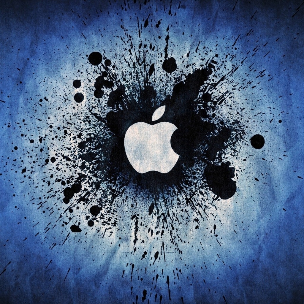 Apple Textured Logo for 1024 x 1024 iPad resolution