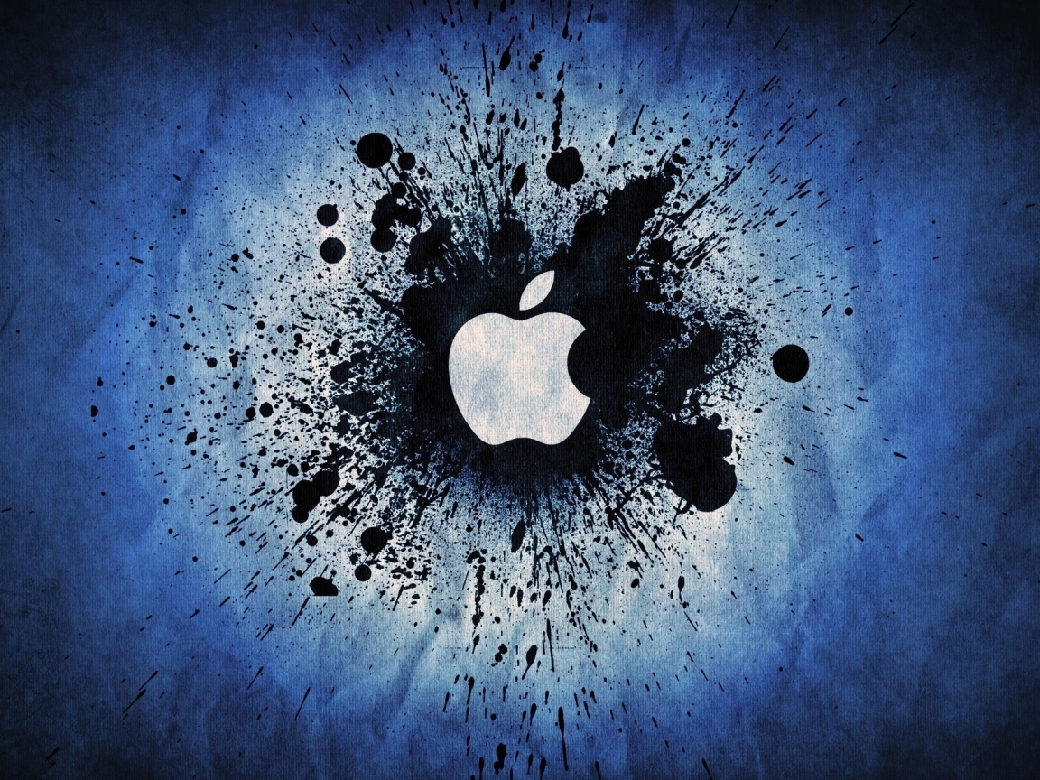 Apple Textured Logo for 1152 x 864 resolution