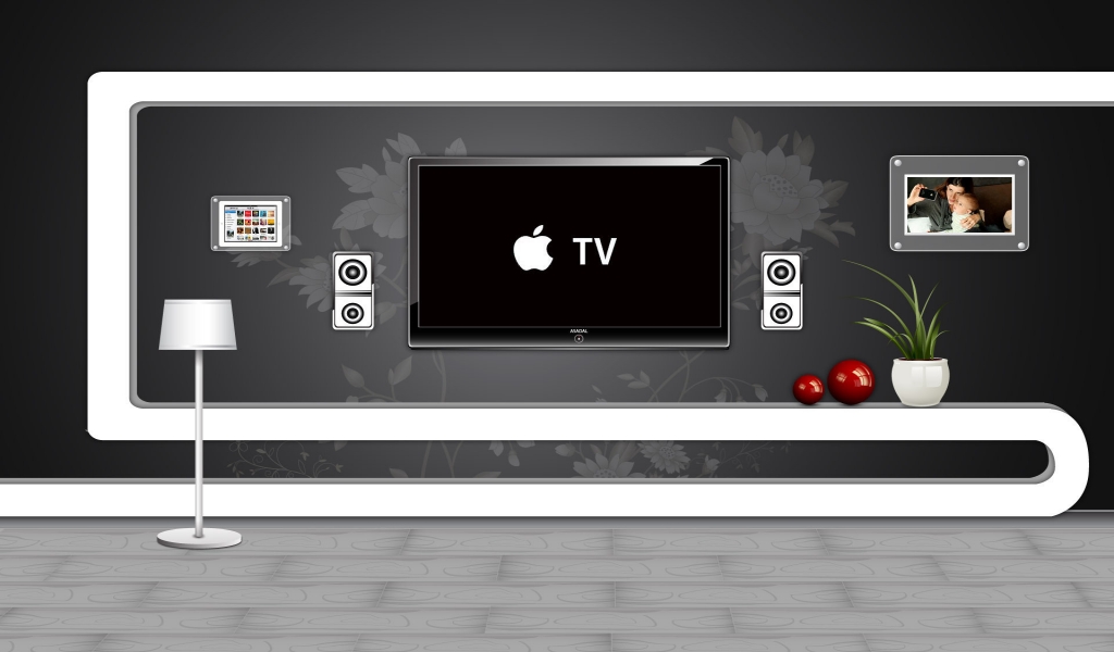 Apple TV for 1024 x 600 widescreen resolution