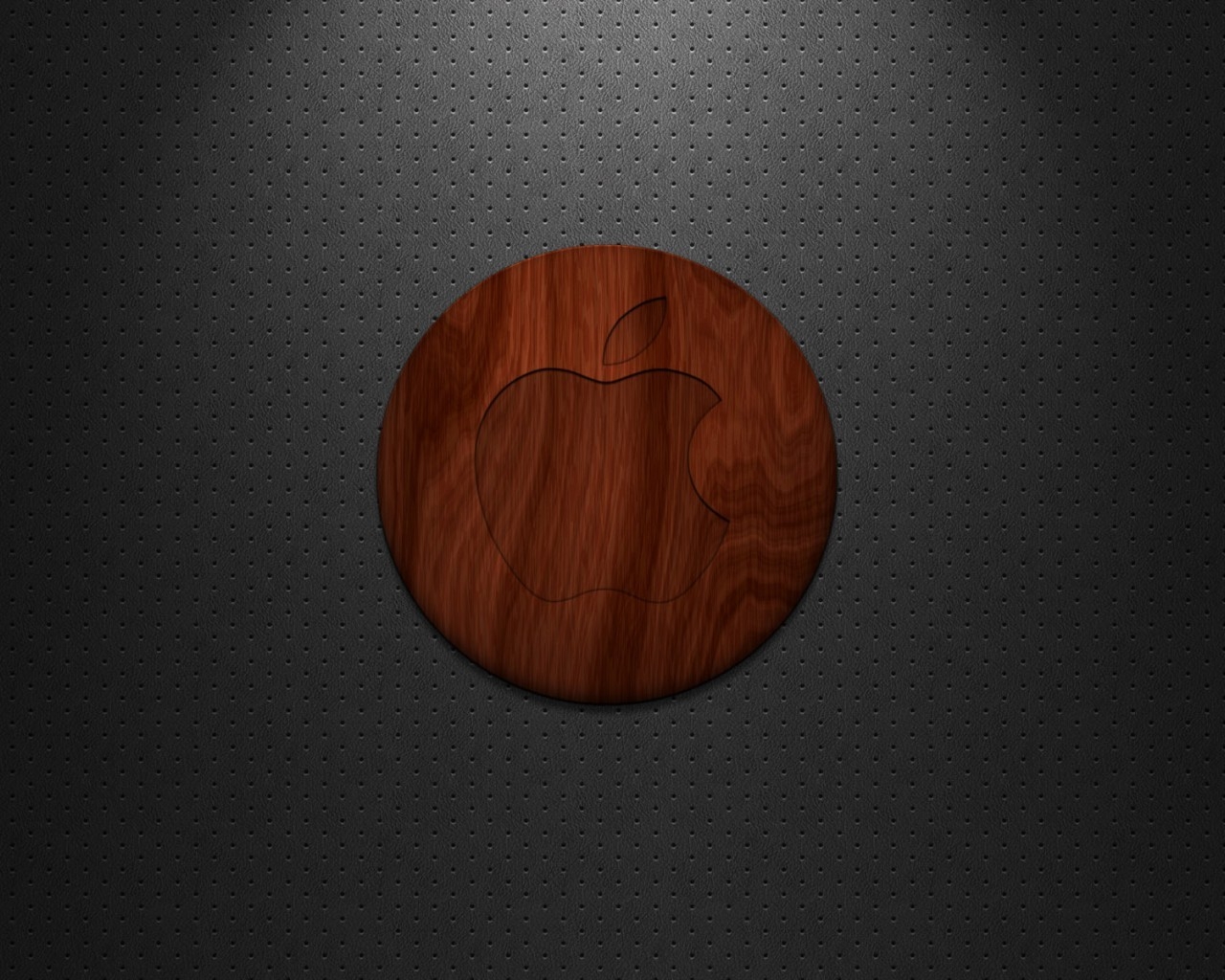 Apple Wood Logo 1280 x 1024 Wallpaper